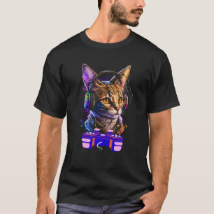 Camiseta Jogos Singapura Gato Jogador Animal Vídeo Gamer Ho
