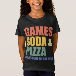 Camiseta Jogos Soda e Pizza O que mais você precisa - Engra