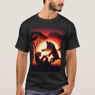 Camiseta Jogos Sunset: Dois Cubos Leões
