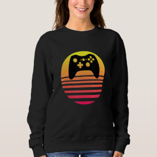 Camiseta Jogos Sunset Joystick Novelty Vintage Classe Retro