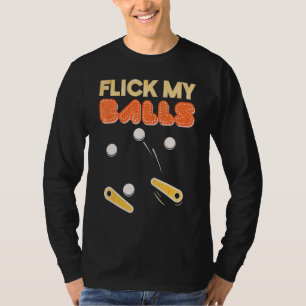 Camiseta Jogue a Arcade com Pinball Retro em Minhas Bolas