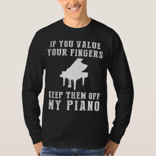 Camiseta Jogue as mariposas - Mantenha o meu Piano Engraçad