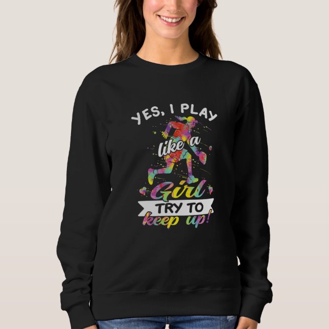 Camiseta Jogue Como Uma Garota Pickleball (Frente)