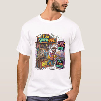 Camiseta Jogue Jogos Idiotas Ganhe Prêmios Idiotas Carnaval