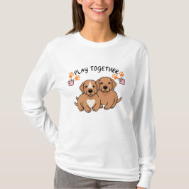Camiseta Jogue juntos design para amantes de cães