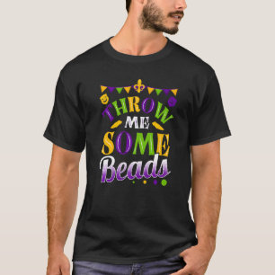 Camiseta Jogue-me algumas Miçangas Mardi Gras New Orleans L