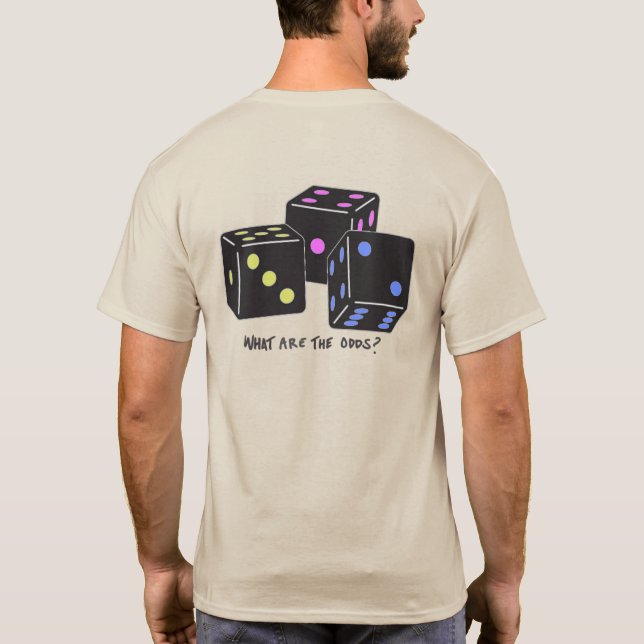 Camiseta Jogue os dados - duas imagens (Verso)