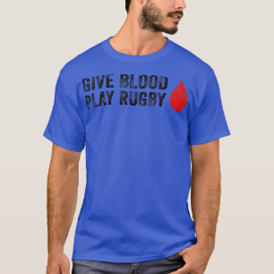 Camiseta Jogue Sangue Jogador de Rugby Funny Rugger League