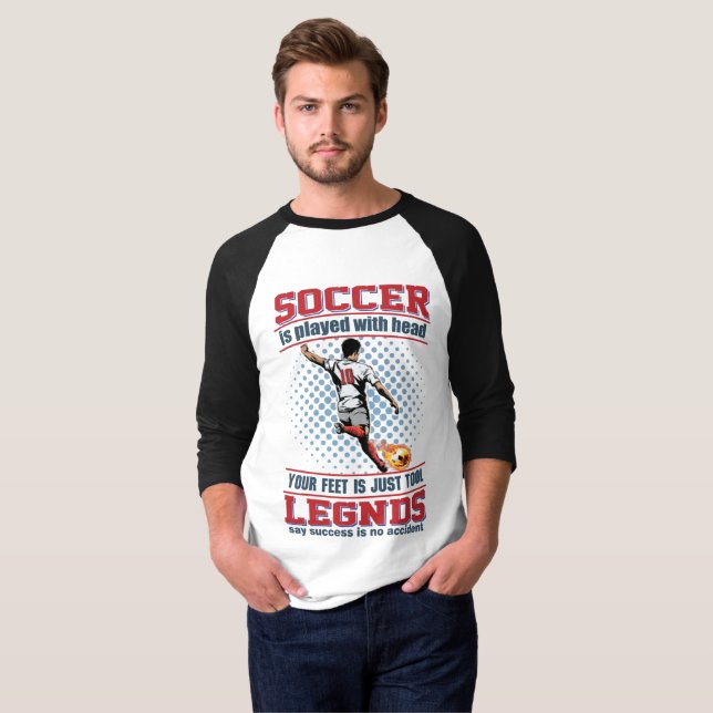 Camiseta Joguei Futebol Com Minha Cabeça (Frente Completa)