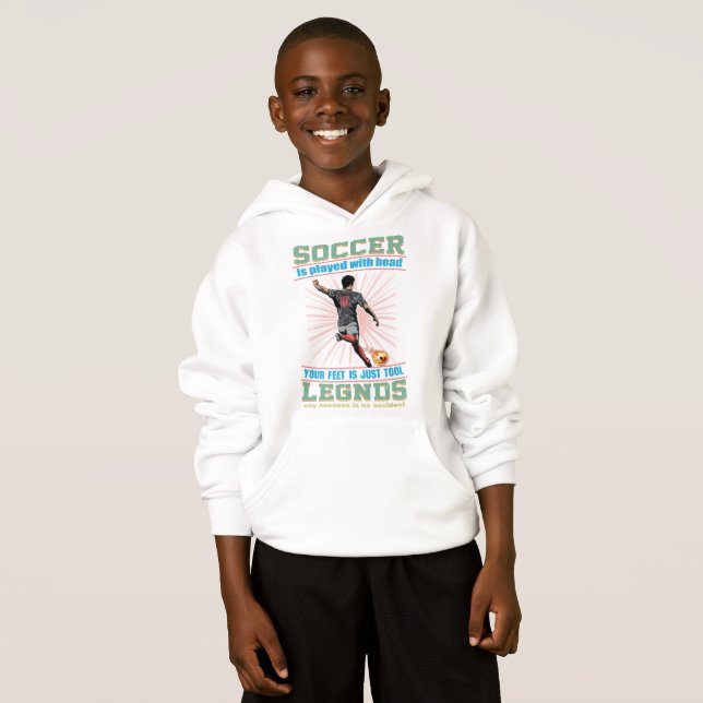 Camiseta Joguei Futebol Com Minha Cabeça De Hoodie (Frente Completa)
