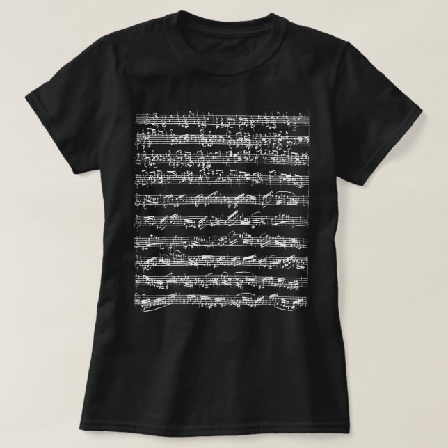 Camiseta Johann Sebastian Bach Partita d-Minor Chaconne Sol (Frente do Design)