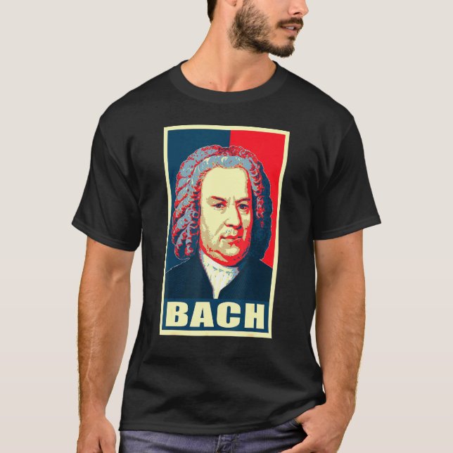 Camiseta Johann Sebastian Bach Pop Art (Frente)