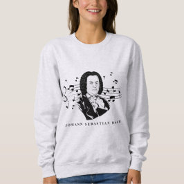 Camiseta Johann Sebastian Bach Portrait e Bust com Notes