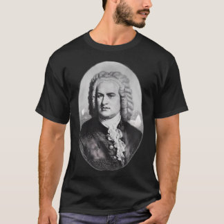 Camiseta Johann Sebastian Bach - retrato em P&B