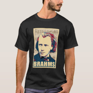 Camiseta Johannes Brahms - Notas Musicais