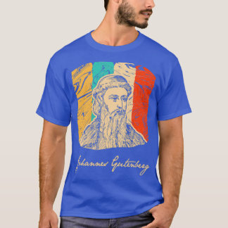 Camiseta Johannes Gutenberg Impressora Blacksmith Retro T