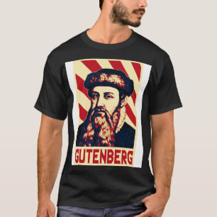 Camiseta Johannes Gutenberg Retro