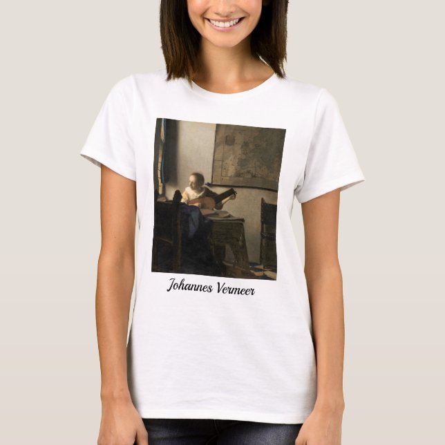 Camiseta Johannes Vermeer - Jovem Mulher com Luta (Frente)