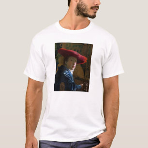 Camiseta Johannes Vermeer - Rapariga com Chapéu Vermelho