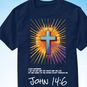 Camiseta John 14:6 Escritura de Bíblia - Cristão