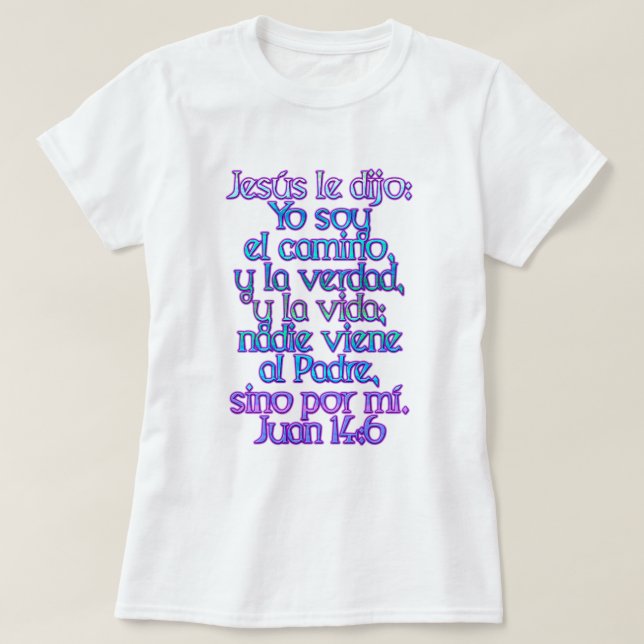 Camiseta John 14:6 espanhol (Frente do Design)