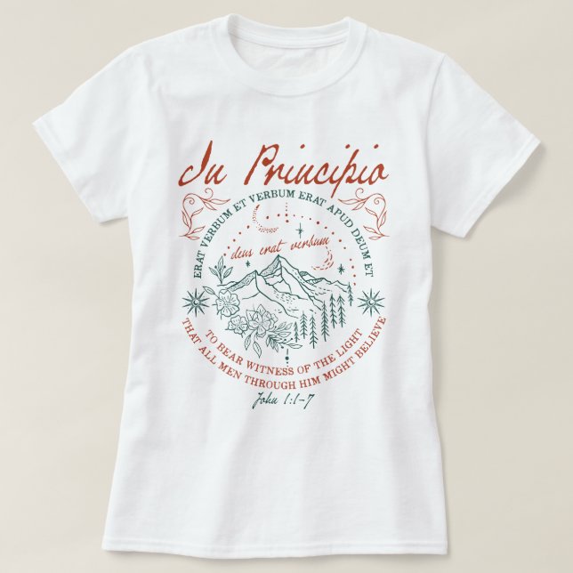 Camiseta John 1:1-7 Conversações Clássicas Ciclo 3 Retro (Frente do Design)