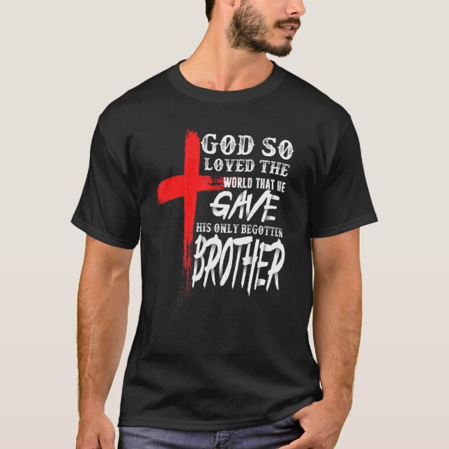 Camiseta John 316 Christian Cross Bíblia Brother (Frente)