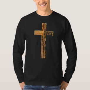 Camiseta John 316 Cruz Cristã Bíblia Religiosa Verso