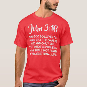 Camiseta John 316 EscriturasPresentes para MulheresJovens