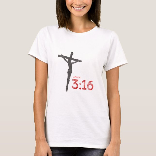 Camiseta John 3:16 Crucifix (Frente)
