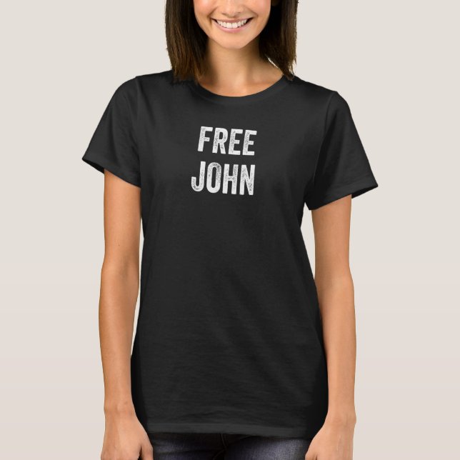 Camiseta John apoia a libertação de John da prisão (Frente)