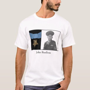 Camiseta John Basilone e a medalha da honra