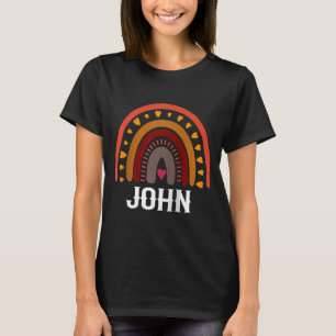 Camiseta John Colorful Rainbow homem garoto nome ideia Ragl
