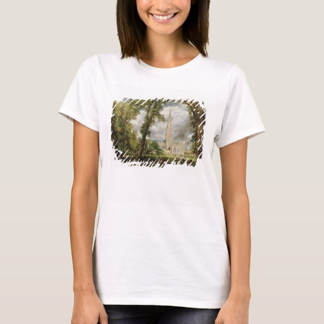 Camiseta John Constable | Vista da Catedral de Salisbury de (Frente)