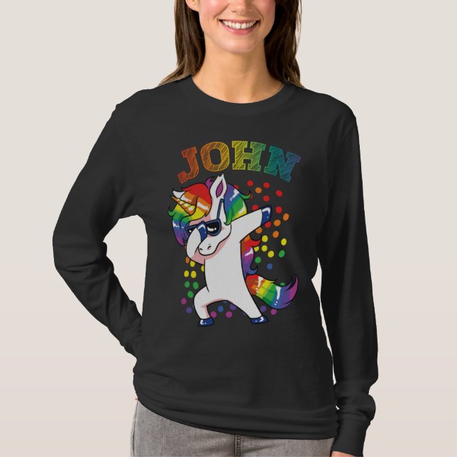 Camiseta John Dabbing Unicorn (Frente)