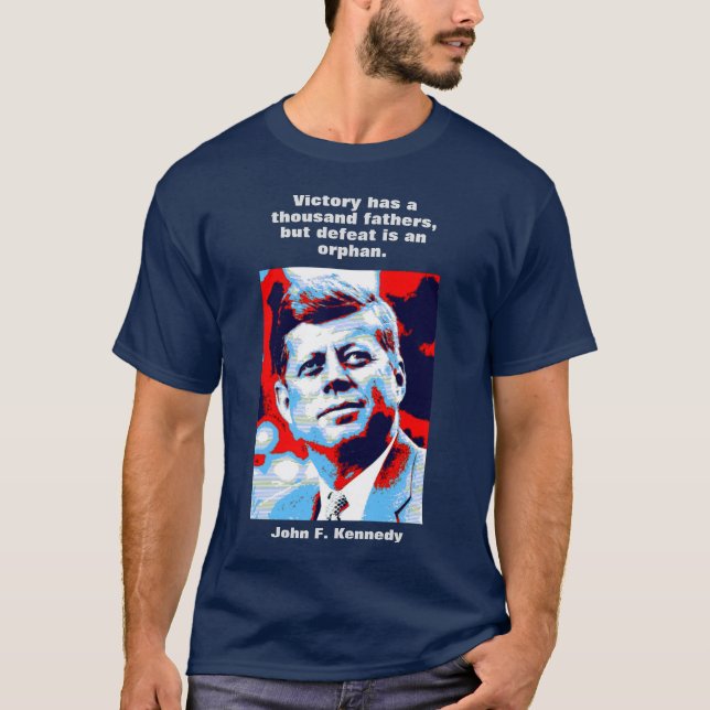 Camiseta John F. Kennedy Cita Inspiração Motivacional (Frente)
