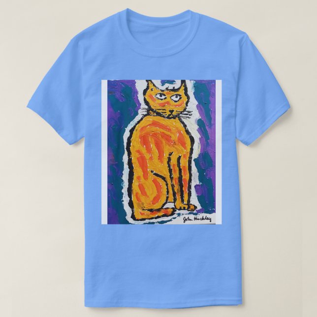 Camiseta John Hinckley pintando o gato original de Baseball (Frente do Design)