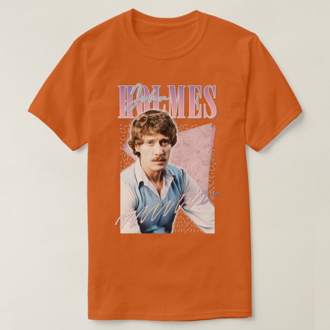 Camiseta John Holmes Retro Fan Design (Frente do Design)