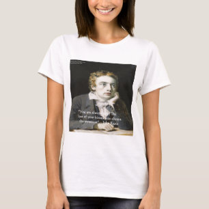 Camiseta John Keats "Frescos Beijos" Apaixonou presentes e 
