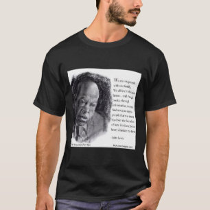 Camiseta John Lewis & Citação Belo Retrato 