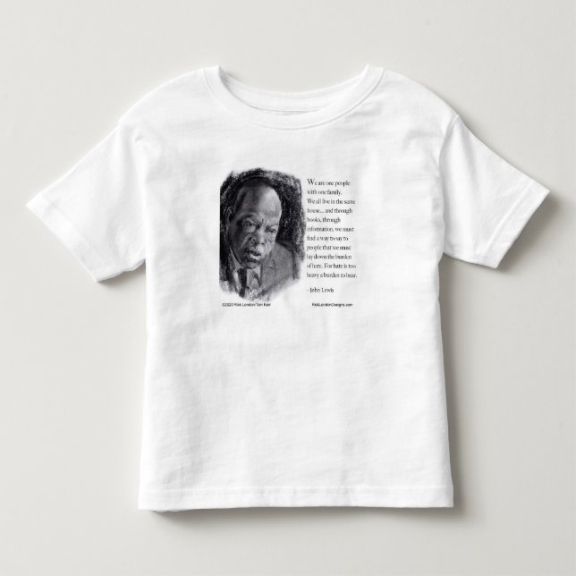 Camiseta John Lewis & Citação Retrato Bonito  (Frente)