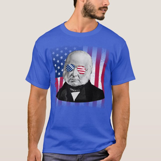 Camiseta John Quincy Adams Patriotic American 4th of July (Frente)