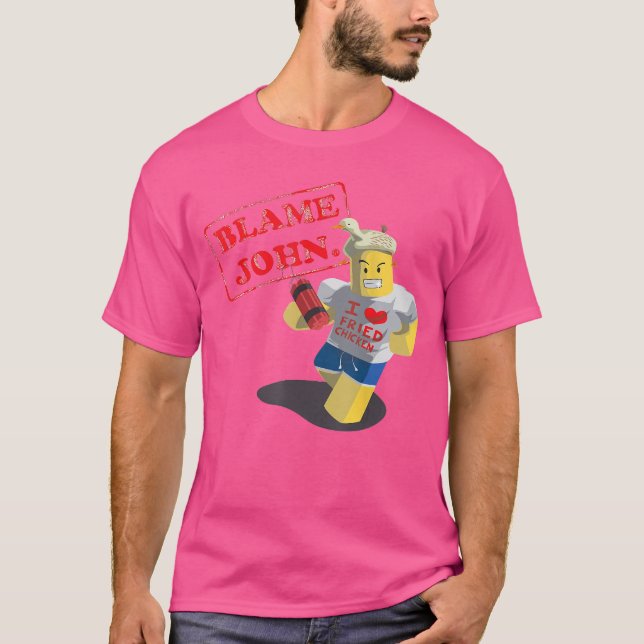 Camiseta John Shedletsky eu amo frango frito eu sou o anive (Frente)