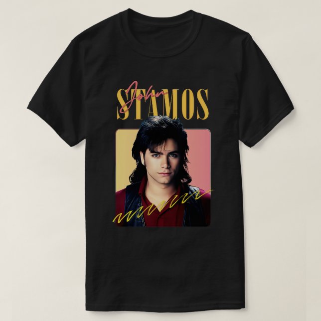 Camiseta John Stamos Design estético dos anos 80 (Frente do Design)