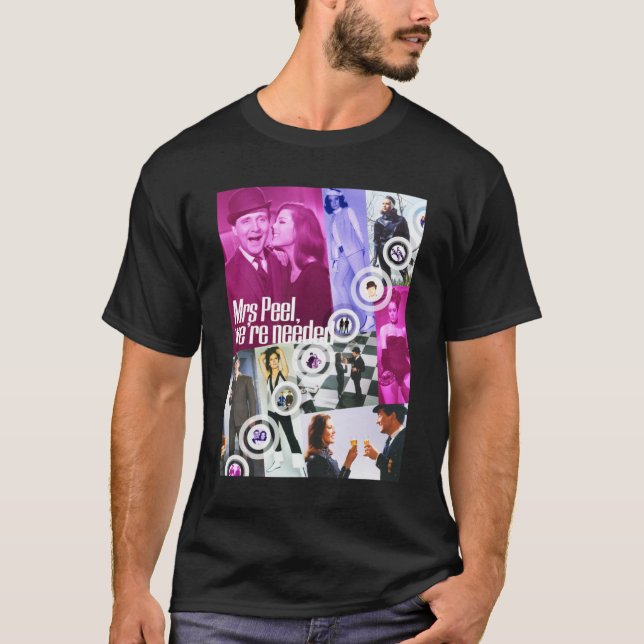 Camiseta JOHN STEED e EMMA PEEL 1960s SPYFi Pop Art (Frente)
