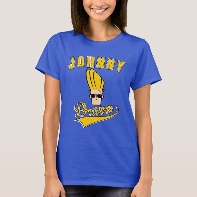 Camiseta Johnny Bravo Collegiate Graphic (Frente)