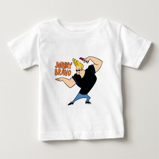 Camiseta Johnny Bravo Combing Hair (Frente)