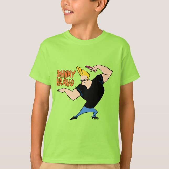 Camiseta Johnny Bravo Combing Hair (Frente)