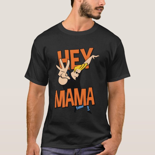 Camiseta Johnny Bravo Ei Mama (Frente)