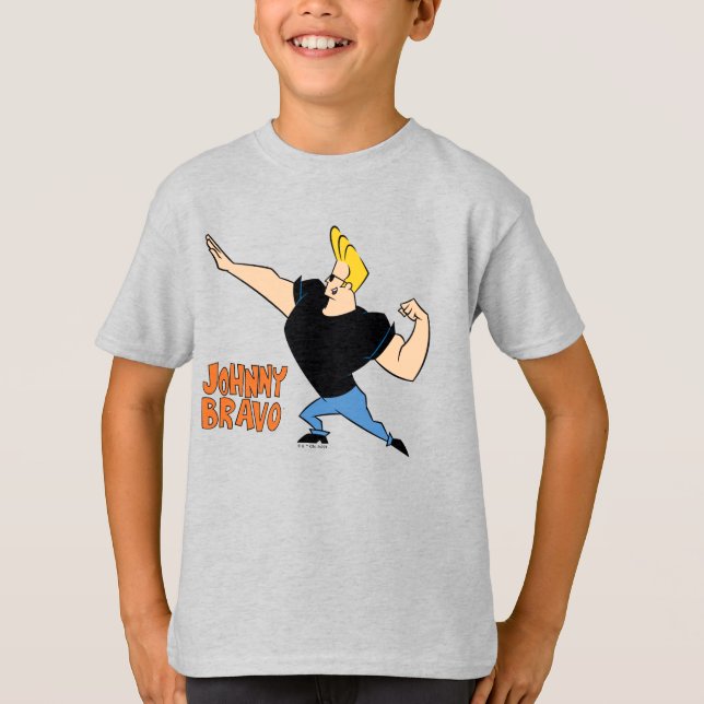 Camiseta Johnny Bravo Flexing (Frente)
